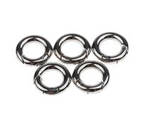 Leeadwaey 5 moschettoni rotondi per cancello a scatto, apertura a molla, 15 mm