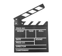 Leeadwaey Clapboard - Lavagnetta da regista, con scena d'azione, in legno, per film in legno, colore: nero
