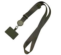 Leeadwaey Cordini universali per telefono da viaggio da campeggio da appendere al collo corda corda da collo cinturino da esterno accessori per smartphone verde