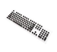 Leeadwaey Keycaps Round Double Shot PBT Gaming Keyboard Retro nero