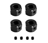 Leeadwaey Kit adattatore per mozzo esagonale per ruota auto RC in lega di alluminio per WPL 1/16 B14K nero