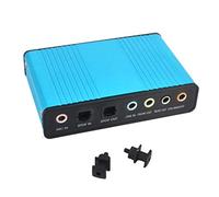 Leeadwaey Scheda audio esterna surround USB 6 canali 5.1/7.1 PC portatile desktop tablet scheda adattatore audio ottico, 89 * 69 * 21 mm