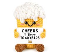 Leebbsin Regalo per il 40° compleanno per uomini e donne, birra all'uncinetto, divertente regalo per il 40° compleanno per amico, papà, mamma, marito, moglie, zio, zia