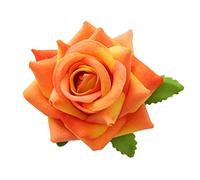 LeeCAE Fermaglio per capelli a forma di rosa Fermaglio per capelli a forma di fiore per le donne Spilla a fiore Fiore a forcina Spilla a forma di rosa Spilla a forma di spilla da sposa - Arancione