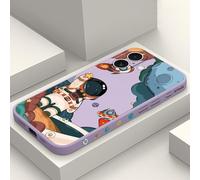 LEECG per iPhone 16 Cover Graffio Resistente Morbido Slim Fit Floreale Phone Cover per iPhone 16-Astronauta Viola