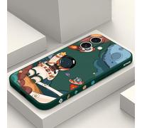 LEECG per iPhone 16 Cover Graffio Resistente Morbido Slim Fit Floreale Phone Cover per iPhone 16-Astronauta Verde