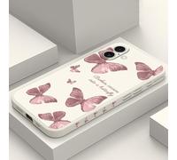 LEECG per iPhone 16 Plus Cover Graffio Resistente Morbido Slim Fit Floreale Phone Cover per iPhone 16 Plus-Farfalla Bianco