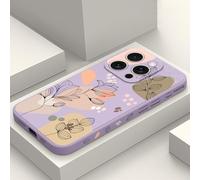 LEECG per iPhone 16 Pro Cover Graffio Resistente Morbido Slim Fit Floreale Phone Cover per iPhone 16 Pro-Morandi Viola