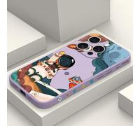 LEECG per iPhone 16 Pro Cover Graffio Resistente Morbido Slim Fit Floreale Phone Cover per iPhone 16 Pro-Astronauta Viola