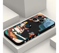 LEECG per iPhone 16 Pro Cover Graffio Resistente Morbido Slim Fit Floreale Phone Cover per iPhone 16 Pro-Astronauta Nero