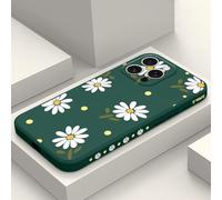 LEECG per iPhone 16 Pro Max Cover Graffio Resistente Morbido Slim Fit Floreale Phone Cover per iPhone 16 Pro Max-Margherita Verde