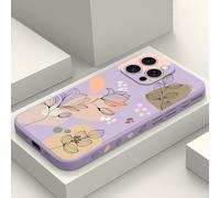 LEECG per iPhone 16 Pro Max Cover Graffio Resistente Morbido Slim Fit Floreale Phone Cover per iPhone 16 Pro Max-Morandi Viola