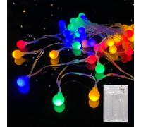 LEECOCO Catena luminosa a sfera per interni, 3 m, 30 LED, funzionamento a batteria con batterie AA, ideale per cameretta dei bambini, Natale, feste, giardino e balcone decorazione (3 m, 30 LED