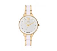 Leecooper Orologio LC06465.230 Moderno da Polso Donna Oro-Bianco Integrare Banda