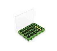 Leeda - Scatola magnetica con ganci, colore: Verde