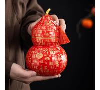 LEEDJUINE Ceramica Calabash Tea Canister, 890ml 30oz, serbatoio di stoccaggio sigillato per la casa che immagazzina lattine di tè