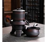 LEEDJUINE Kungfu tè set viola argilla teiera semi-automatico Tea infuser, 220ml 8 oz, retrò fatto a mano stile cinese casa