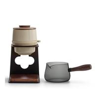 LEEDJUINE Ru Kiln - Set da tè semi-automatico Kungfu, set da 2 pezzi, 250 ml, infusore per tè in vetro resistente al calore per uso domestico