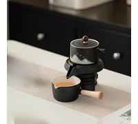 LEEDJUINE Set da tè Kungfu fatto a mano, resistente al calore, set da 2 pezzi, 150 ml, infusore per tè semi-automatico in ceramica per uso domestico