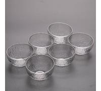 LEEDJUINE Tazza da tè in stile giapponese in vetro per degustazione di tè, 6 pezzi, 80 ml, set da tè Kungfu, per uso domestico