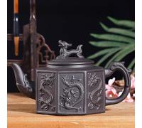 LEEDJUINE Teiera di grande capacità in argilla viola, stile cinese, 900 ml, set da tè Kungfu con infusore per tè retrò per uso domestico