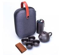LEEDJUINE Teiera viola in argilla Xishi Set da 8 pezzi, 130 ml 4 once, set da tè portatile Kungfu da viaggio
