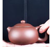 LEEDJUINE Teiera Xishi fatta a mano in argilla viola con filtro in acciaio inox, 200 ml, set da tè per uso domestico Kungfu