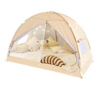 LEEDOR Tenda a baldacchino per bambini/adulti, zanzariera e privacy tenda 2 in 1, rete di ventilazione e tessuto oscurante doppio design, tenda di sicurezza per interni
