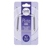Leeds Display, PW20WL Supporto per piatti in fil di ferro, colore: bianco, 13-19 cm