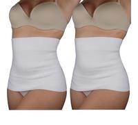 Leedya 2 Pancere Addominali Riscaldanti in Lana e Cotone Donna e Uomo 100% Made In Italy - Fascia Lombare Supporto Schiena Elasticizzata per Mal di schiena Contenitiva (Tg 4/M 76/90 Cm)