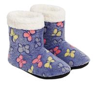 Leedya Pantofole Stivaletto da Donna Invernali, (Farfalle Blu Tg 39-42)