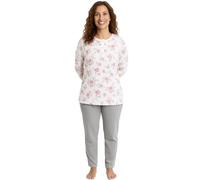 Leedya Pigiama Donna Invernale 100% Cotone - Modal - Completo Lungo Manica Lunga con Bottoni o Polsini - Modelli Vari Colori a Fiori - Morbido e Confortevole per la Notte