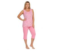 Leedya Pigiama Donna Primaverile Estivo in Cotone 100% - Canotta Senza Maniche e Pantalone Pinocchietto 3/4, Fresco e Traspirante, Comfort Fit, Made in Italy