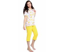 Leedya Pigiama Donna Primaverile Estivo in Cotone 100% - Canotta Senza Maniche e Pantalone Pinocchietto 3/4, Fresco e Traspirante, Comfort Fit, Made in Italy