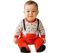 Leedya Tutina Invernale Neonato in Ciniglia e Cotone, Morbida e Calda, Fantasia Cartoni Animati Unisex, Taglie 0-24 Mesi - 463-G.C. MELANGE 6-9 mesi