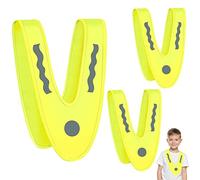 Leeelyan 3 Pezzi Gilet Alta Visibilità per Bambini,Gilet di Sicurezza,Catarifrangenti di Alta Visibilità,Giubbotto Antinfortunistico per Ragazzi e Ragazze,Ciclismo,Passeggiate,Sport