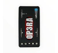 LEEFAI Op3ra Pro Fingerboard Completo 34 × 96mm Concavo Medio Medium kick - Base in Legno di Acero, Grafica con Stampa UV - Truck Pro e 5 Ruote con Cuscinetti in Uretano, Boccole di Ricambio