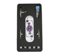 LEEFAI Pro Fingerboard Set completo per skateboard, 29 x 96 mm, con tavola in legno d'acero, 4.0 Pro Trucks Kingpins, ruote con cuscinetti in uretano op3ra v3 Hearts of Jack