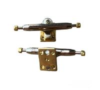 LEEFAI Pro Fingerboard Trucks 12,7/13,3/14,2 cm 4.0-Regular Kingpin-Baseplate aggiornata v2 con hardware-Piastra di base colore e dimensione (12,7 cm, Oro)