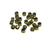 LEEFAI Pro Fingerboard Trucks The Self Locknuts 24 pcs for Any pro Fingerboard Trucks (assi) Nylon Insert - Gold Color