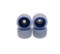 Leefai Pro Fingerboard Wheels Handmade Alloy Core Wheel - Finger Skateboard Wheels - Ultra Spin Bearing Misura 7.8 mmx4.8mm - Ruote bianche con nucleo in lega (blu)