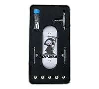 LEEFAI Tastiera professionale completa, 34 x 96 mm, grafica Op3ra UV, ruote in uretano 65d e legno di acero di qualità, edizione The Grim