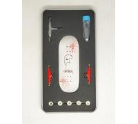 LEEFAI Tastiera professionale completa 34 x 96 mm in legno d'acero, con stampa UV, ruote con cuscinetti in uretano 65D, sostituiscono boccole, Op3ra Bloody Mess Edition