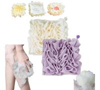 Leeffa - Loofah Washcloth, Washcloth Loofah Combo, The Leeffa Soft Loofah and Washcloth, 2-in-1 Shower Washcloth Loofah, Shower Loofah with Drawstring, Shower Sponge for Body (2pcs-c)