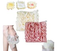Leeffa - Loofah Washcloth, Washcloth Loofah Combo, The Leeffa Soft Loofah and Washcloth, 2-in-1 Shower Washcloth Loofah, Shower Loofah with Drawstring, Shower Sponge for Body (2pcs-b)