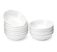 Leegg Set di 12 ciotole in porcellana per salsa Ingredienti, noci (bianco)