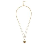 LEEGING Collana da donna con stella marina dorata e conchiglia, impilabile, estiva, catena oceanica