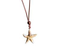 LEEGING Collana di stelle marine, incidente durante le vacanze in mare, accessorio di collo Simia, catena di maglioni a maniche lunghe