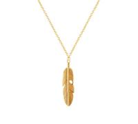 LEEGING Collana girocollo minimalista dorata con piume, da donna, semplice catena bohémien, gioiello per feste di vacanza