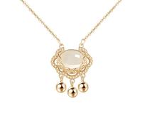 LEEGING La collana di serratura pacifica - un modello di nube favorevole di lusso e una splendida catena di campane per l’osso collarico